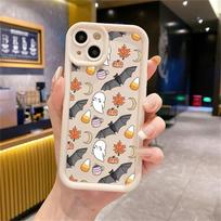 Case for Apple iPhone 11 15 Pro Max 14 Plus 13 12 16 Shockproof Shell Silicone  Phone Cover Halloween Pumpkin Ghost Bat IPhone 16