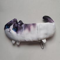 Cloth Student Gift School Supplies Pen Bag Pencil Case Simulation Cartoon Cat Storage Organizer 1