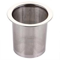 304 nerūdijančio plieno stiklinis virdulys su nuimamu arbatos likučių filtru-krepšeliu birioms arbatos lapeliams. Išorinis skersmuo 7 cm, aukštis 6,2 cm One Size