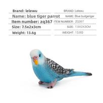 Parrot Model Pvc Static Ornamental Figurine For Bird Lovers Home Decor Blue