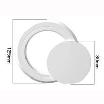 Apvalus praėjimo skydelis Baltos praėjimo durys Naujas sienos skylės dangtelis White 80mm