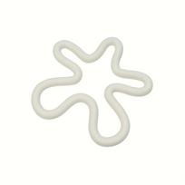 Geometrinis karščiui atsparus silikoninis kilimėlis Puodelių padėkliukai Neslystantis puodo laikiklis Stalo padėklas Virtuvės aksesuarai Padėkliukai 16.5x16.5cm balta