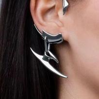 Cyberpunk Dagger Ear Cuff: European Mechanical Design, Non-Pierced, Hip Hop Style.
