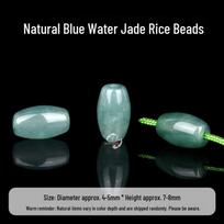 Natural Blue Jade Millet Beads Bracelet Accessories - Small Barrel Beads for DIY Stringing