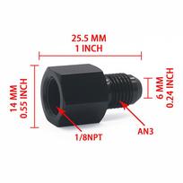 AN3 AN4 Fuel Flare Adapter Male Female 1/8NPT Brass Threaded Fitting Universal Application for Motor Vehicle Maintenance AN3