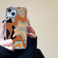 Yellow line mirror iPhone17promax mobile phone case 14/15 electroplating buttons 16 Apple 13 all-inclusive x Apple 11