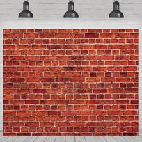 1 vnt., Raudonų plytų sienos vakarėlio fonas, didelis audinio raudonų plytų logotipas nuotraukų fonas, gimtadienio vakarėlis 150X100CM bordinė