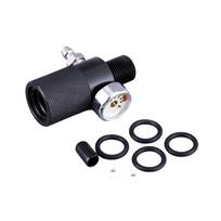 M18x1.5 Thread Pressure Tester Air Cylinder Adapter Extended Valve Adaptor For HPA Tank juoda