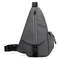 Banqi Road Men's Water Drop Breast Bag New Simple Fashion Large Capacity Crossbody Bag Men's Casual Travel Bag pilka spalva