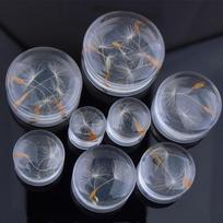 Dandelion Acrylic Ear Plug Gauge Expander Stretcher Flesh Tunnel Piercing Body Jewelry 10-25mm 20 mm