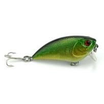1vnt Hengjia 5.3CM/6.4G mini žaidimas VIB žvejybos masalas plastikinis vobleris žvejybos reikmenys green
