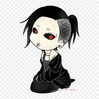 Tokyo Ghoul Chibi Ken Kaneki Chibiusa Iron On Patches For Clothing Applique Stickers On Clothes Heat-Sensitive Custom Patch black