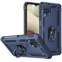 skirtas Samsung Galaxy A12 Amror tvirtas karinis smūgiams atsparus magnetinis automobilio laikiklio žiedo dėklas, skirtas Samsung Galaxy A12 A 12 for A12 mėlyna