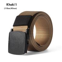 Įprasta apsaugos patikra be metalo Taktinė juosmens juosta Nailono juosmens diržas Karinis žiniatinklio diržas storam žmogui Black (120cm)