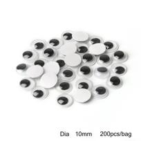 5-24MM Black White Eyes Lipnios vaikų rankų darbo lėlių žaislų priedai Siuvimo dekoras „Pasidaryk pats“ iškarpų knygelių amatų reikmenys 10mm 200pcs