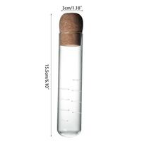 Stiklinis arbatos infuzatorius tuščias buteliukas Mini skaidrus arbatos sietelis Kamštinis stiklinis butelio vamzdelis Alaus ruošimo mėgintuvėlis arbatos rinkinys Virtuvės įrankiai 1 pc