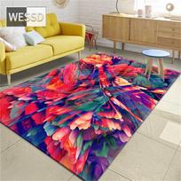Spalvingas 3D kilimas svetainei, geltonas abstrakčios tapybos kilimėlio dekoravimas miegamojo neslystantis grindų kilimėlis virtuvės kambario vonios kambario kilimėlis 40x60cm 1pcs