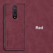 Prabangus PU odinis telefono dėklas, skirtas Xiaomi Mi 9T Pro 9TPro Redmi K20 Pro K20Pro Cover Business Matinis silikoninis apsauginis dėklas For Xiaomi Mi 9T raudona