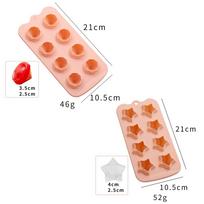 8 tinklelio ledo maisto formelės milžiniškos Jumbo rombo formos maistui skirtos ledo padėklai, formos, daugkartinio naudojimo ledo gaminimo ledo kubelių padėklas star rožinė