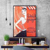 Josephine Baker animacinių filmų figūrų plakatai ir spaudiniai Sienų menas Dekoratyvinis paveikslas, drobės tapyba, skirta gyvenamojo kambario namų dekoravimui 21cm×30cm NoFrame red