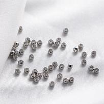 100 vnt 1,2 1,5 2 mm kamščio tarpiklio karoliukai vario dengimas aukso spalvos skylutėmis rutuliniai gofruoto galo karoliukai, skirti pasidaryti papuošalams gaminti 1.2x2mm