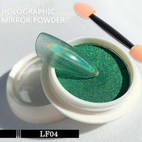 Holografinė nagų pudra chromo lazerinis veidrodis blizgantis dizainas nagų dailės pigmentas, dulkių dribsniai, dekoravimo šepetėlis rožinė