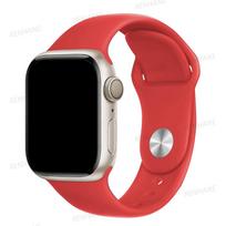 Silikoninis dirželis Apple laikrodžio apyrankei 45mm 44mm 40mm 41mm 42mm 38mm 49mm apyrankė iwatch series 8 7 se 3 4 5 6 Ultra apyrankė 42 44 45 49 mm S-M raudona