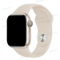 Silikoninis dirželis Apple laikrodžio apyrankei 45mm 44mm 40mm 41mm 42mm 38mm 49mm apyrankė iwatch series 8 7 se 3 4 5 6 Ultra apyrankė 38 40 41 mm M-L dramblio kaulas
