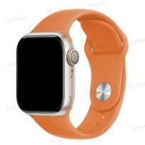 Silikoninis dirželis Apple laikrodžio apyrankei 45mm 44mm 40mm 41mm 42mm 38mm 49mm apyrankė iwatch series 8 7 se 3 4 5 6 Ultra apyrankė 38 40 41 mm S-M oranžinė