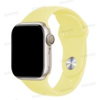 Silikoninis dirželis Apple laikrodžio apyrankei 45mm 44mm 40mm 41mm 42mm 38mm 49mm apyrankė iwatch series 8 7 se 3 4 5 6 Ultra apyrankė 42 44 45 49 mm M-L geltona