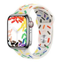 Silikoninis dirželis Apple laikrodžio apyrankei 45mm 44mm 40mm 41mm 42mm 38mm 49mm apyrankė iwatch series 8 7 se 3 4 5 6 Ultra apyrankė 38 40 41 mm M-L įvairiaspalvis/balta