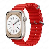 Vandenyno apyrankė skirta Apple laikrodžio apyrankei 49 mm 44 mm 40 mm 45 mm 41 mm 42 mm 38 mm 40 44 45 mm silikoninė apyrankė IWatch Series 7 6 3 SE Ultra 8 38mm 40mm 41mm raudona