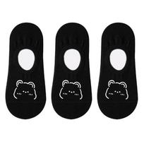 3/5 poros moteriškų kojinių su lokelio raštu, nepaslystančios, nenukrentančios, nematomos, plonos kojinės 3 Pairs