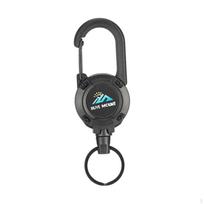 Retractable Keychain Badge Holder Clip Practical Telescopic Rope Carabiner Key Chains Reel juoda