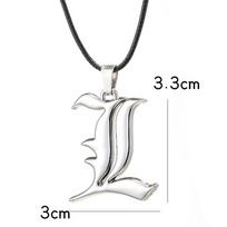 Anime Death Note Kaklo papuošalas Virvelė Odinis Čokeris Mada Juodas Užrašų knygelės Modelio Pakabukas Kaklo papuošalas Moterims ir Vyrams Aksesuaras 50cm