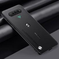 Skirta Xiaomi Black Shark 4 Pro Paprastas PU odos matinio paviršiaus apsauginis dėklas Skirta BlackShark 4 Pro 4Pro Smūgiams atsparus TPU silikoninis buferis For Black Shark 4 juoda