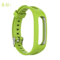 Minkštas silikoninis sportinio laikrodžio apyrankės dirželis, skirtas Huawei Band 3e 4e Huawei Honor Band 4 bėgimo pakaitinis apyrankės dirželis šviesiai žalios spalvos