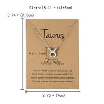 Zodiako ženklo papuošalai pakabukas Avinas Vėžys Choker Kaklo papuošalas Liūtas Dviejų spalvų Skorpionas 12 žvaigždynų žavesiai Papuošalai Dovanos Priedai 16
