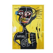Abstraktus grafiti menas Jean Michel Drobės Paveikslai Plakatas ir Spaudiniai Sienų Menas Paveikslai Svetainei Namų Dekoravimas 21x30cm No Framed
