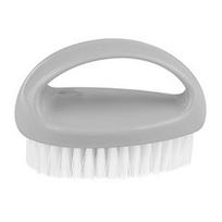 Rankenos valymo šepetys su ergonomiška rankena Plastikinė rankena, minkšti kietieji šeriai, patvarios rankenos šveitiklis B gray
