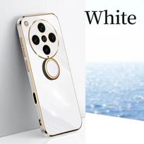 Pirštų žiedo laikiklio dėklas, skirtas OPPO Find X8 Pro X8 Find X7 Ultra X6 Pro X5 Lite Reno 12F 12 Pro 11 10 minkštas silikoninis padengimas For Find X8 Pro balta