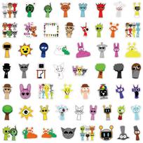55 vienetų Incredibox grafiti ritmo žaidimo lipdukai automobiliui ir vandens puodeliui 55 pieces, 6cm