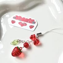 Originalus „Wuwu“ vyšnių ir braškių raktų pakabukų bei rankinės pakabukų rinkinys Strawberry raudona