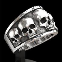 „Kayi Retro Dark Punk Skull“ vyrų žiedas 11KY1254