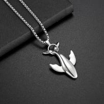 Trend Whale Titanium Steel Pendant Necklace Exquisite High-End Design Small Whale Cold Wind Long Sweater Chain 70cm chain