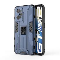 Dėklas Realme GT Neo 2, Magnetinis automobilinis stovas, Telefono dėklas OPPO Realme GT C20 V13, Buferis, Smūgiams atspari šarvuota apsauga, Galinis dangtelis For Realme GT mėlyna