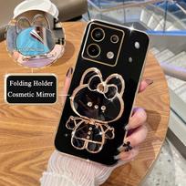 „Note13 Luxury“ padengtas veidrodžio laikiklio dėklas, skirtas „Xiaomi Redmi Note 13 Pro 4g“ 5g 13pro Plus 12 12s 11 11s Silikoninis stovo dangtelis 13c Redmi Note 8 Pro