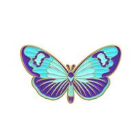 Colorful Cartoon Butterfly Insect Brooch - Alloy Oil Drop Metal Badge, Exquisite Jewelry Gift black