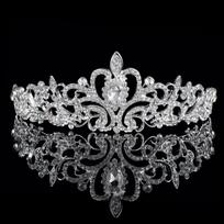 Vestuviniai Plaukai Tiara Krištolinė Vestuvinė Tiara Karūna Sidabro spalvos Diadem Veil Tiaras Vestuviniai Plaukų Priedai Galvos apdangalai Galvos Papuošalai as picture gray