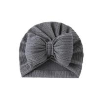 Medvilninis kūdikio turbanas galvos apdangalas naujagimiui su kaspinėliu gėlėta kepurė kvėpuojantis unisex 0-18 mėn. kūdikio galvos juosta vientisos spalvos fotografavimo rekvizitas